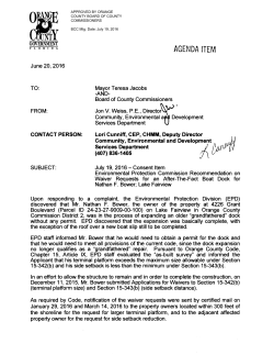 2016-07-19 Community, Environmental and Development Services