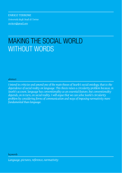 MAkINg THE SOCIAl WORlD WITHOuT WORDS