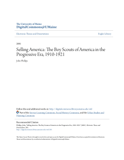 The Boy Scouts of America in the Progressive Era, 1910-1921