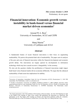 Financial innovation: Economic growth versus instability in bank
