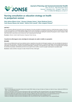 Nursing consultation as education strategy on health to postpartum