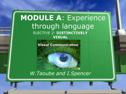 MODULE A: Experience through language