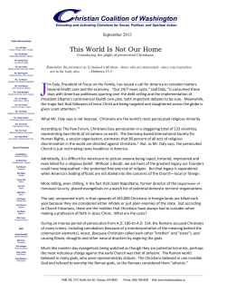 Should a vote on gay-rights - Christian Coalition of Washington