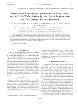 Formation of Cone-Shaped Inclusions and Line Defects on the Cz
