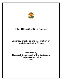 Hotel Classification Systems - Caribbean Tourism Organization