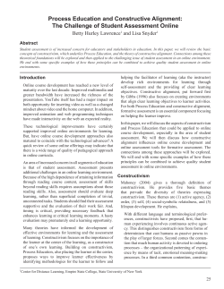 Process Education and Constructive Alignment: The Challenge of