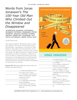 Words from Jonas Jonasson`s The 100-Year Old Man