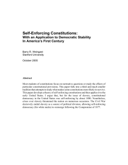Self-Enforcing Constitutions