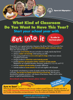 Special Olympics Insert 2011