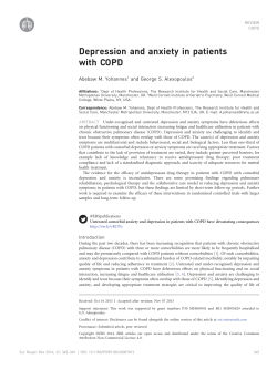 Depression and anxiety in patients with COPD