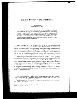 Judicial Review of the War Power