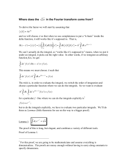 (2π) 1/2 in the Fourier Transform Comes From