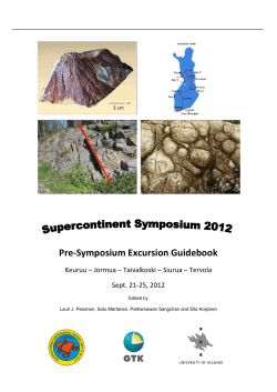 Pre-Symposium Excursion Guidebook