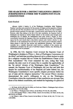 The Search for a Distinct Religious-Liberty Jurisprudence under the