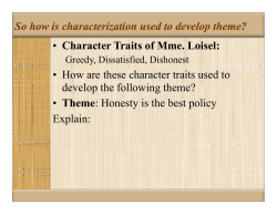 Necklace Characterization Theme