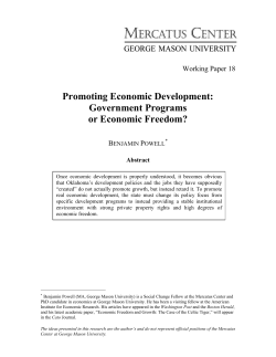 Promoting Economic Development