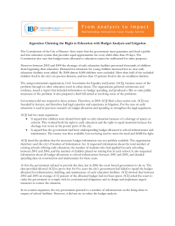 Argentina: Claiming the Right to Education with Budget Analysis and