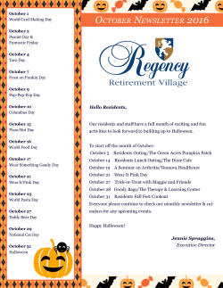 newsletter-october-jackson - Regency Retirement Jackson