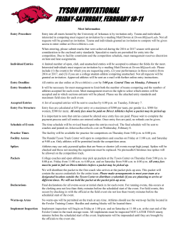 Meet Info - Arkansas Razorbacks