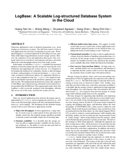 LogBase: A Scalable Log-structured Database System