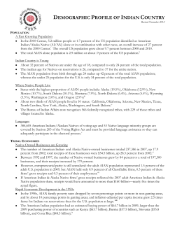 Profile of American Indians and Alaska Natives