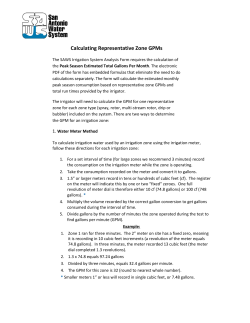 Calculating Representative Zone GPMs