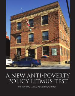 a new anti-poverty policy litmus test