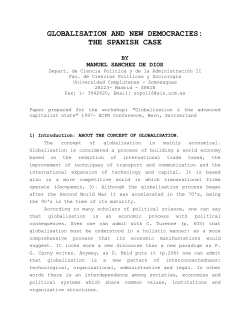 globalisation and new democracies: the spanish case