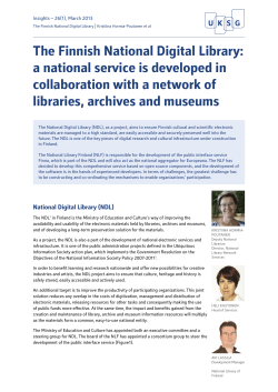 The Finnish National Digital Library: a national