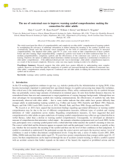 The use of contextual cues to improve warning symbol