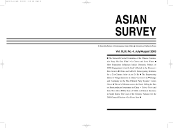 asian survey - Department of Government and Public Administration