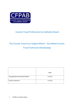 Accredited Counter Fraud Technician