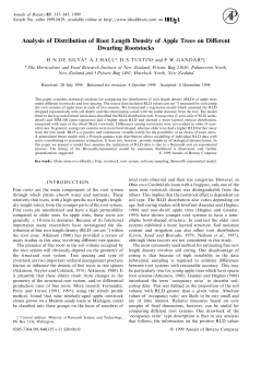Analysis of Distribution of Root Length Density of Apple Trees on