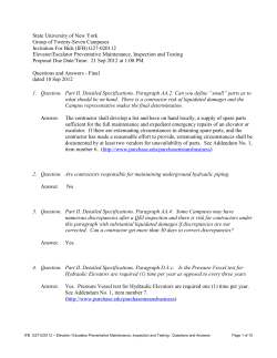 IFB-G27-020112 Elevator Maintenance Questions and Answers