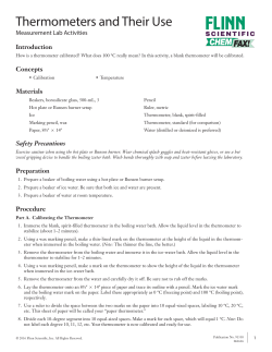 Thermometers and Their Use