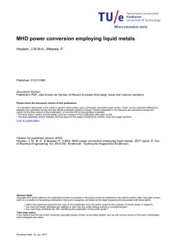 MHD power conversion employing liquid metals