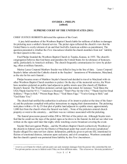 SNYDER v. PHELPS [edited] SUPREME COURT OF THE UNITED