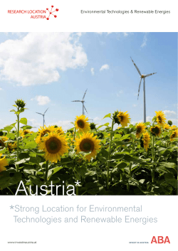Environmental Technologies and Renewable Energies