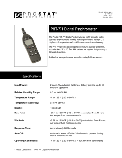 PHT-771 Digital Psychrometer - Pro