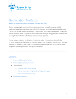 Geolocation Methods - Universal Service Administrative Company