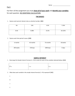 Part I For Part I of this assignment you must show