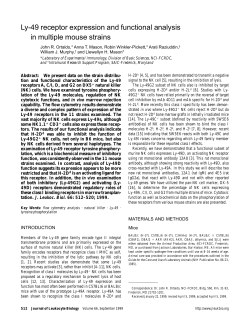 Ly-49 receptor expression and functional