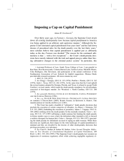 Imposing a Cap on Capital Punishment