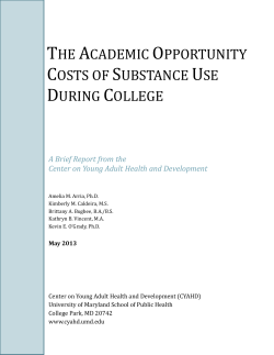 the academic opportunity costs of substance use during college