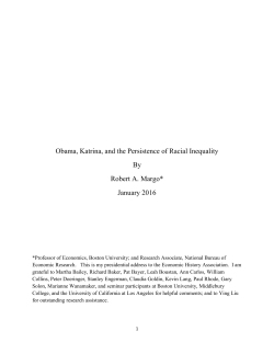 Obama, Katrina, and the Persistence of Racial