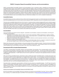 34-50 PARCC Computer Based Accessibility Features and
