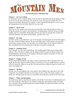 Joe Meek Becomes a Mountain Man