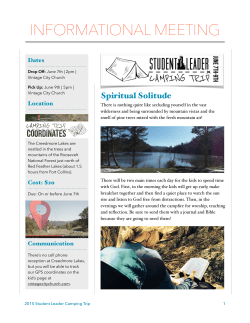2015 Student Leader Camping Trip Informational Meeting.pages