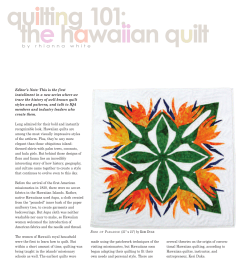 quilting 101: the hawaiian quilt