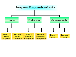 Inorganic Compounds and Acids Ionic Molecular Aqueous Acid